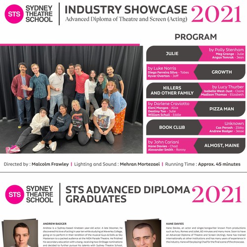 Design a Program for our Showcase Design by B'NY503