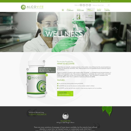 Design Create a Stunning Homepage for Vitamin Supplement - Guaranteed Award! por sivanworks