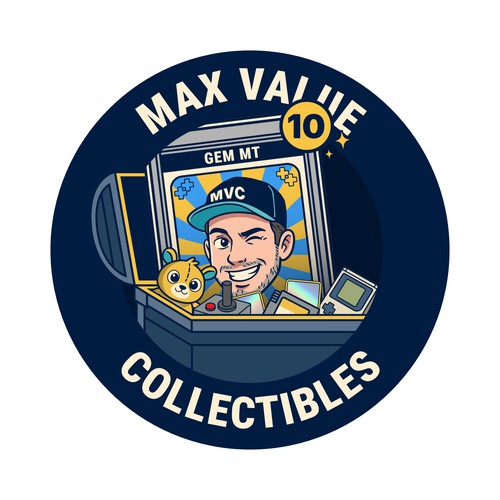 "Pokemon, SpongeBob & Disney Collectibles Logo for Max's retail shop" winning Logo & business card