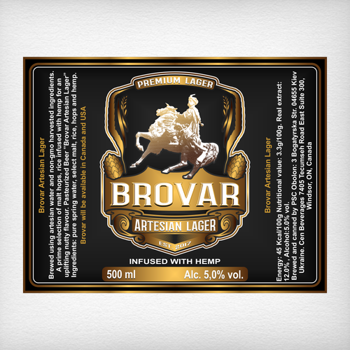 A Can of Beer infused with goodness needs a label Design by DataDesign99d