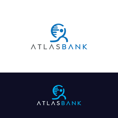 Logo for Atlas Online Bank. Design by Amisodoros