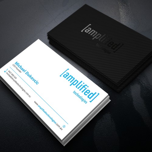 Tech company business card design Design by DesignsTRIBE