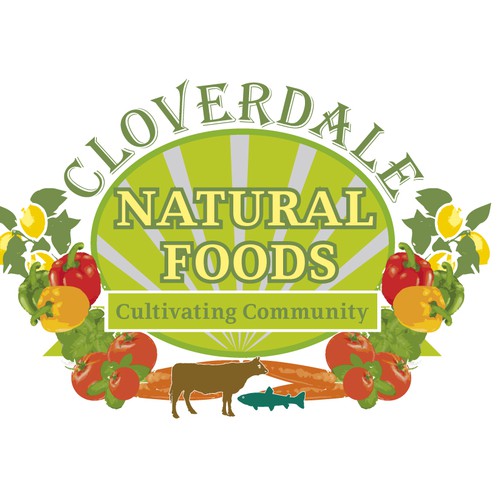 Natural grocery store Logo Design by schwede