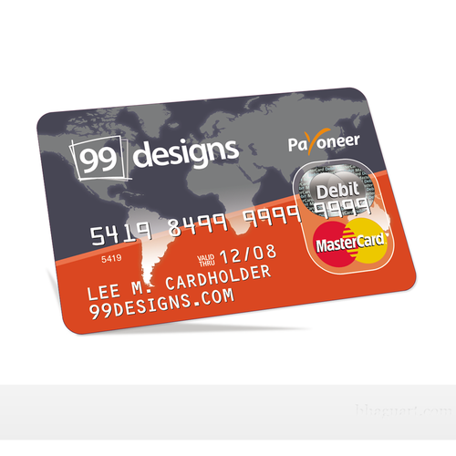 Prepaid 99designs MasterCard® (powered by Payoneer) Design by bhaguart.com