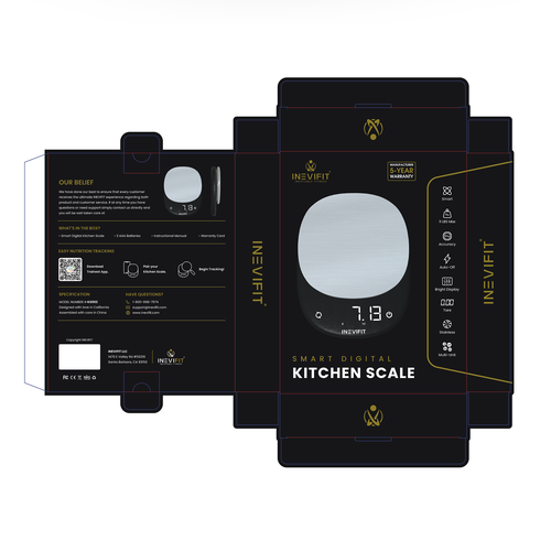 Designs | Smart Digital Kitchen Scale Box | Product packaging contest