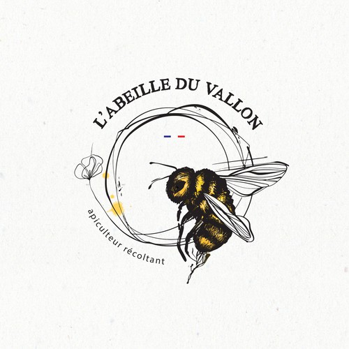 logo for passionate beekeeper Design by moon.design