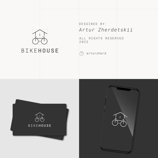 Minimalist Line Logo Design for Bike House (for sale)
