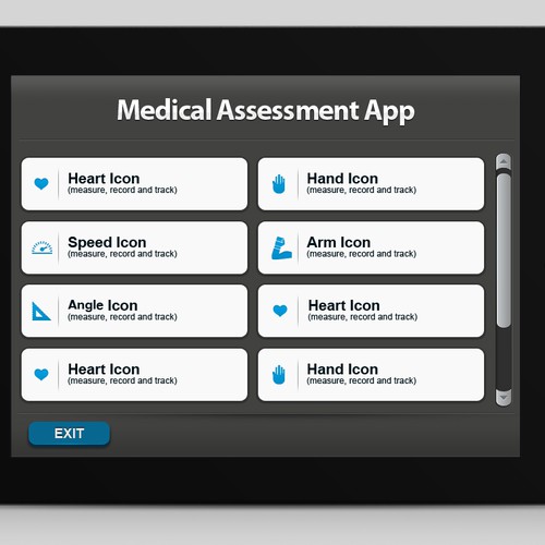 Interactive medical app for use by therapists and patients デザイン by BIALY