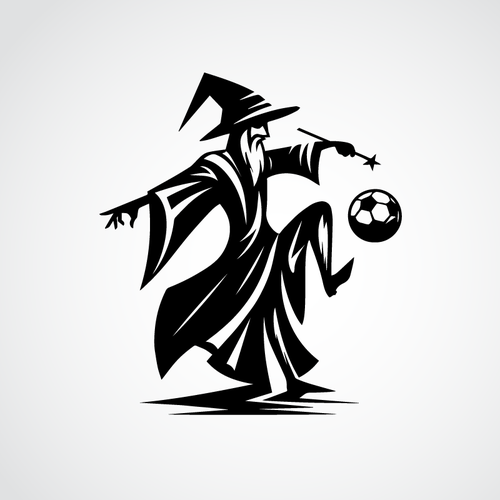 Soccer Wizard Cartoon Diseño de Graphix Surfer