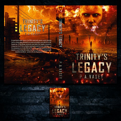 Design a dark, apocalyptic, cover for a new Sci-Fi novel Design by Evan.C ☆