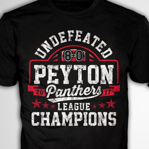 Design a cool t-shirt for a middle school football championship team., T- shirt contest