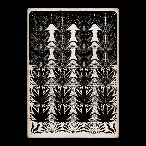 M.C. Escher inspired Illustration/Shirt design for fellow psychonauts. Design by Giulio Villa