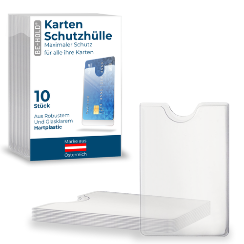 Verpackungsdesign für Kartenschutzhüllen wie Bank- und Kreditkarten