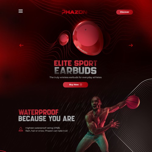 Wireless earbuds website remake Design by vyncadq