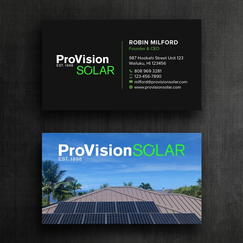 Solar Business Cards Design von Felix SH