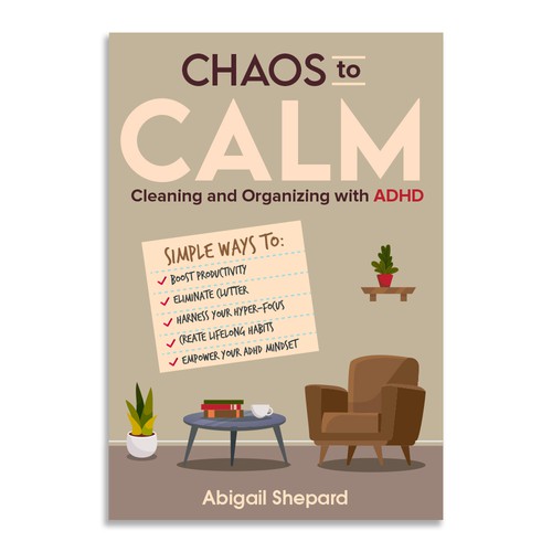 Simple and Empowering book cover for cleaning and organizing Diseño de qwerty4