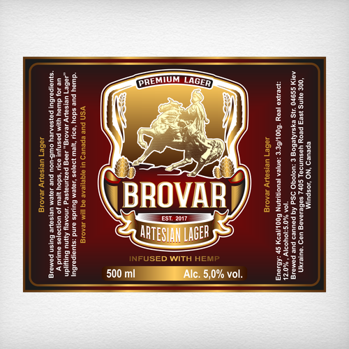 A Can of Beer infused with goodness needs a label Design by DataDesign99d