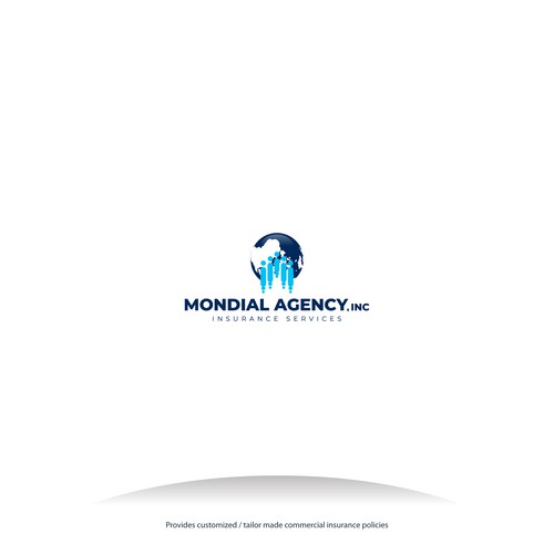 Looking for modern logo for Mondial Agency, Inc. Design by RestuSetya