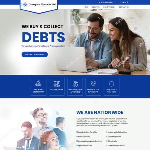 Debt Collection Website Design by Creative GS
