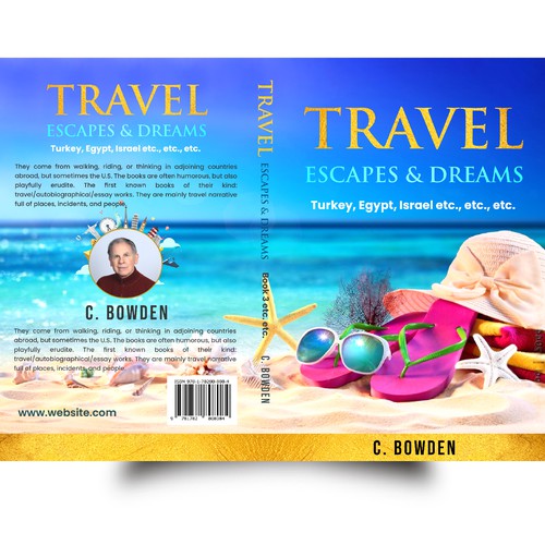 Cover for a travel/autobiography/brief essay book Design by NoBoundaries