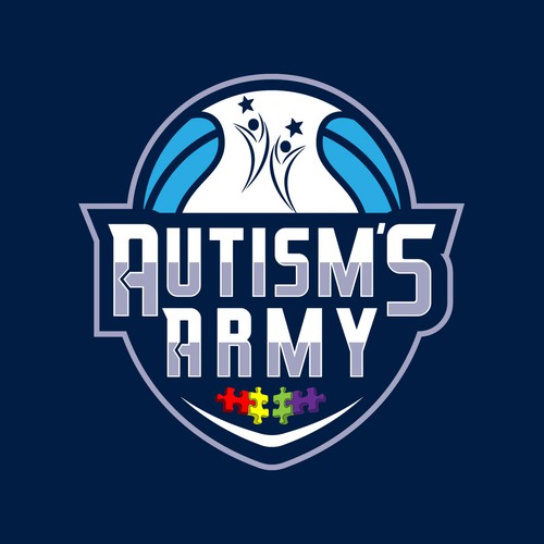 Basketball Logo for Team 'Autism's Army' - Your Winning Logo Featured on Major Sports Network Design by Maylyn