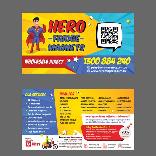 Design di Hero Fridge Magnets Call to action Super DL flyer 240mm x 130mm di Krishna Arts