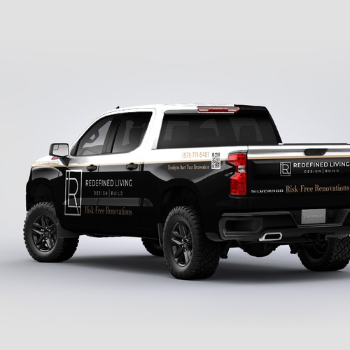 Sophisticated truck wrap for a Design and Build Home Renovation Company Design by Art Mahno ✔