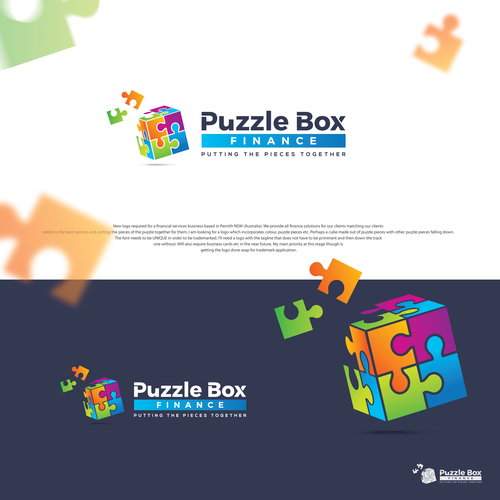 Design a fun Puzzle Box design that stands out of the crowd! Design by uxboss™