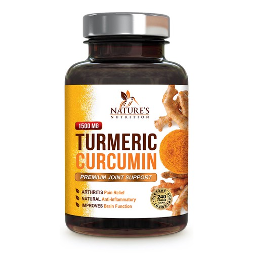 Nature's Nutrition needs a "beautiful label" for its Turmeric Extract bottle Design by FreshApple@Michelle