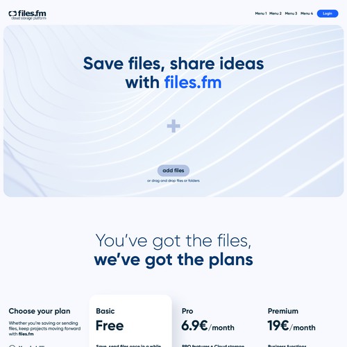 Files.fm - frontpage redesign for cloud storage website Design by La_russa