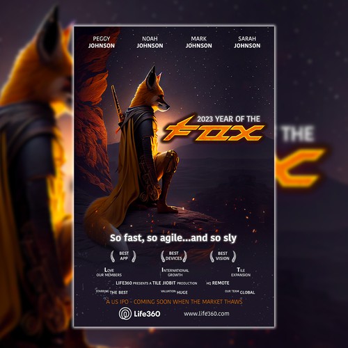 Life360 2023 Year of the Fox Poster Design by MeDesign✦