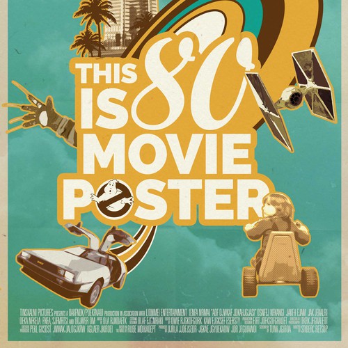 Create your own ‘80s-inspired movie poster! Design by Alexa_tom