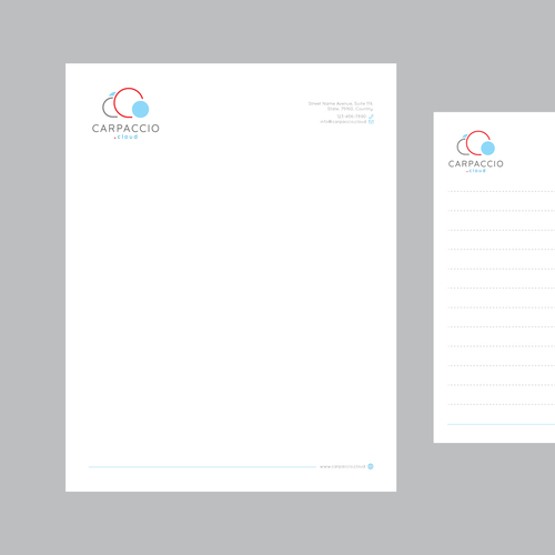 Give more muscle to research with graphic ID for CARPACCIO.cloud Design by DesignsTRIBE