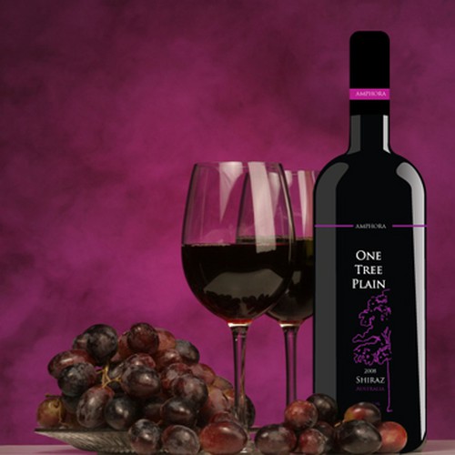 One Tree Plain wine label Réalisé par nancy morell