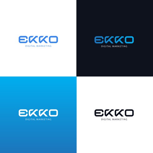 SIMPLE LOGO - ekko Letters then dm after Design by Austin Studios