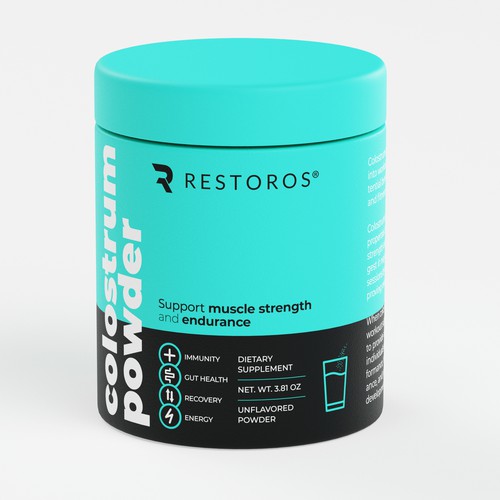 NEW Restoros Supplement Label with Additional Opportunity for Winner (BLIND + GUARANTEED CONTEST) Design by Dem Ro