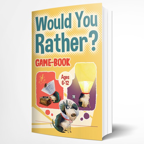 Fun design for kids Would You Rather Game book Diseño de AstroSheep Art