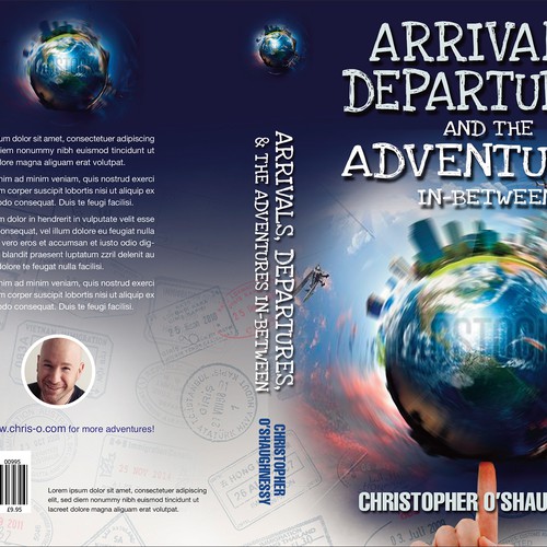 Create impactful, eye-catching book cover for "Arrivals, Departures, and the Adventures In-Between" Design by Callunna