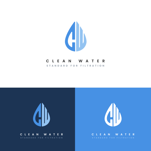 Simple Clean Logo for Water Filtration Company Design by kalmak