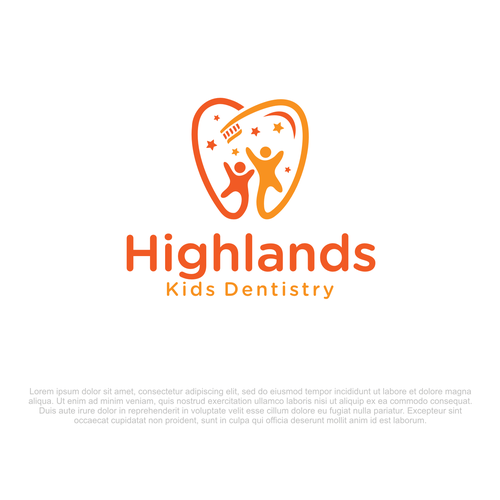 Modern & Fun Kids Dental Office Logo Design by supri™