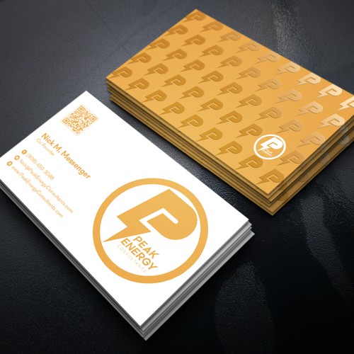 Modern Business Card Design for Electric Energy and Solar Company Design by Brandmaker artist