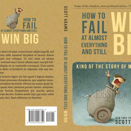 Author of Dilbert wants you to beat his book cover design Design by LilaM