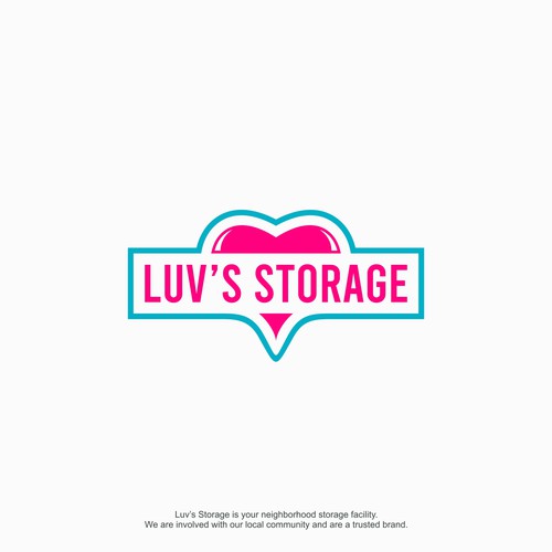 Luv’s Storage - modern logo with bright color Design by 3PM