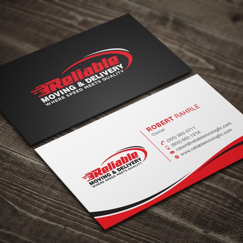 Business Card Design for Moving Company Design by IK_Designs