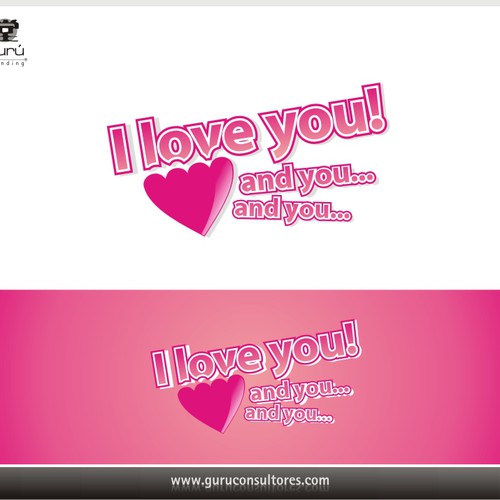 "I Love You! And You... And You..." [LOGO - $355] Diseño de Guru Branding