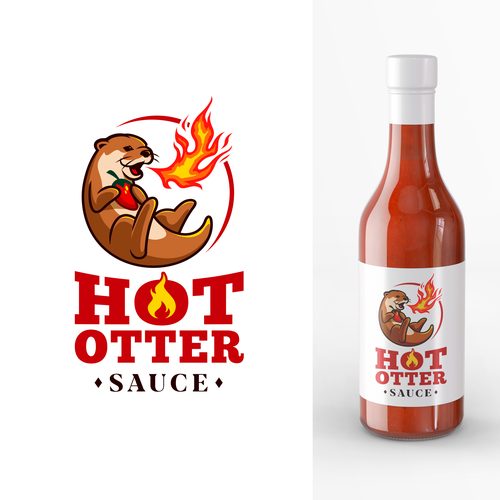 Design a Hot Sauce logo with an Otter Design by illergo