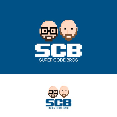 Pixel Art Logo for Super Code Bros Design by hames11