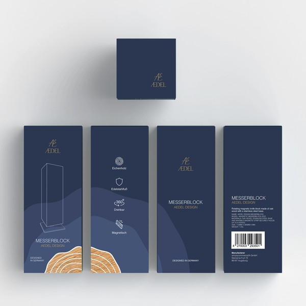 Design by Ahmed.elroumi titled "Knife Block Packaging"