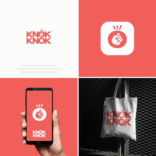 New Social Property Search App Logo NEEDED! Knok Knok Design by xpertdesign786