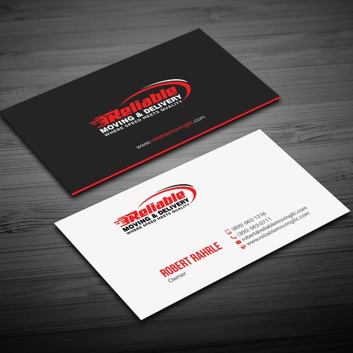 Business Card Design for Moving Company Design by Seerat Razzaki